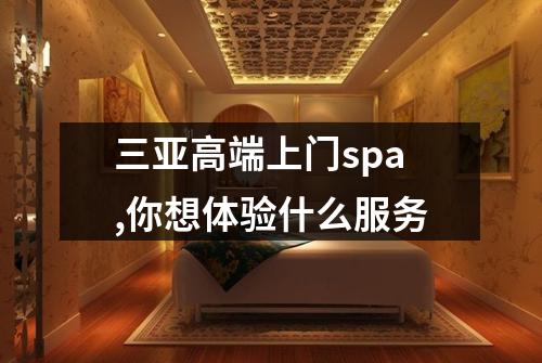 三亚高端上门spa,你想体验什么服务