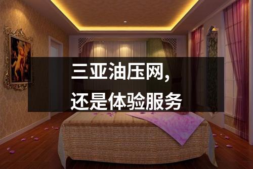 三亚油压网,还是体验服务